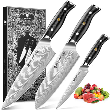 Damascus Knife Set 3 Piece Set